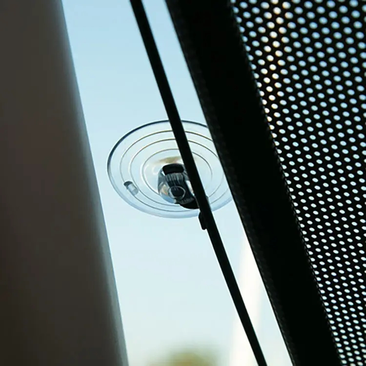 (40x60cm) Praktische Sonnenblende Sonnenschutz für das Auto mit Saugnapfhalterung - Schwarz