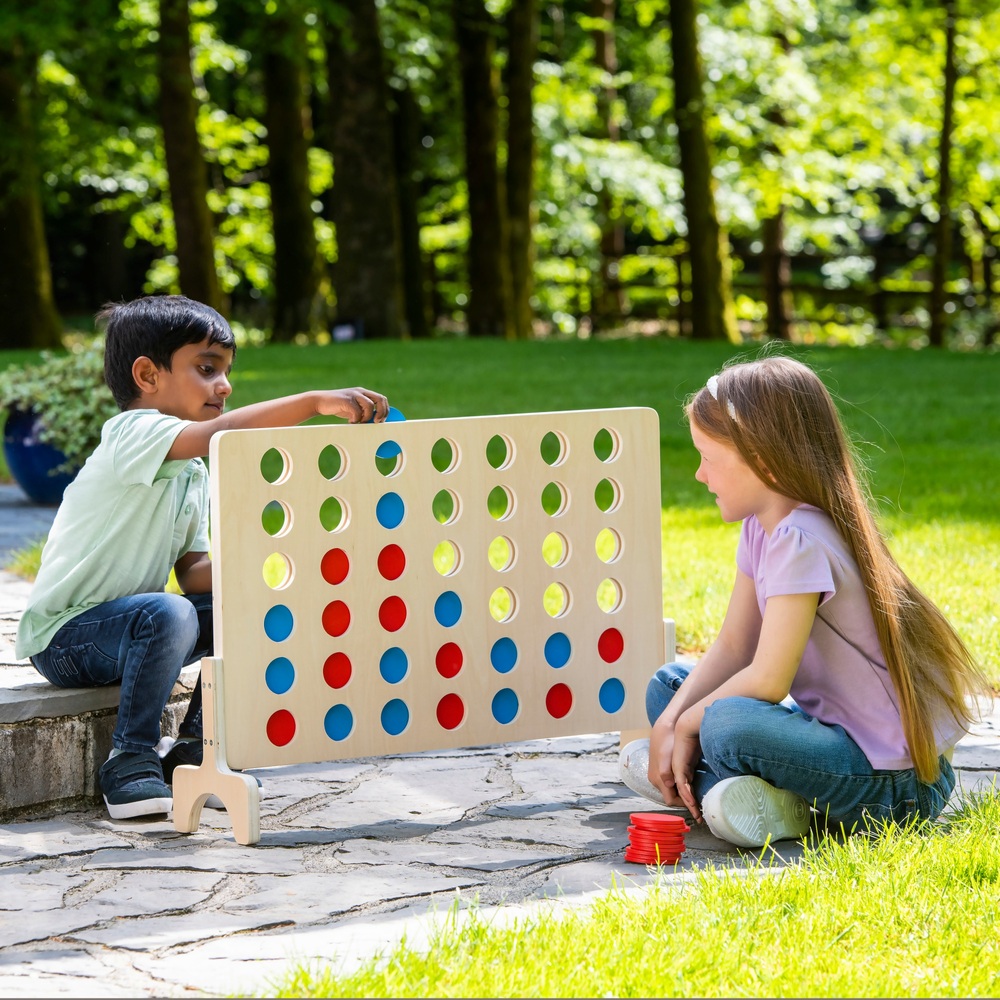 Riesiges 4-Gewinnt-Holzpuzzle
