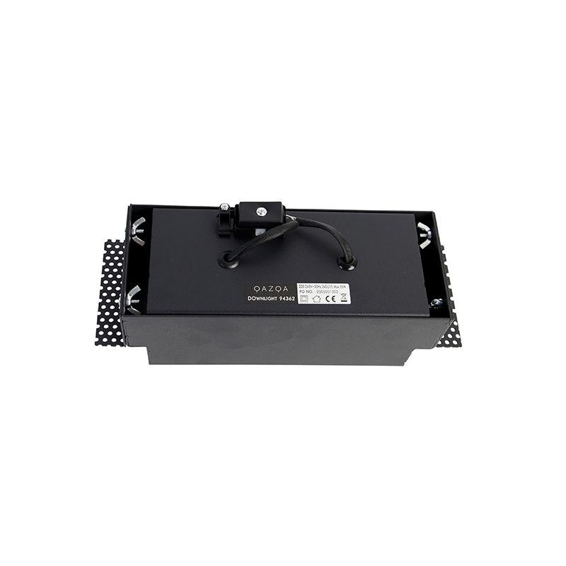 Set van 6 Inbouwspot zwart GU10 draai- en kantelbaar trimless 2-lichts - Oneon