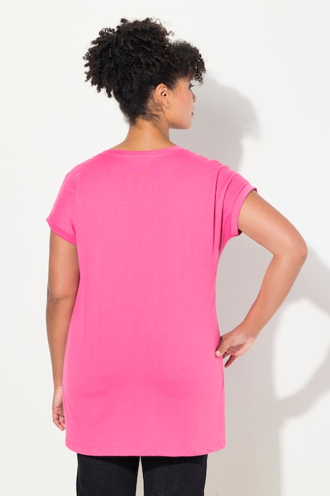 T-Shirt, oversized, farbiger Print, Rundhals