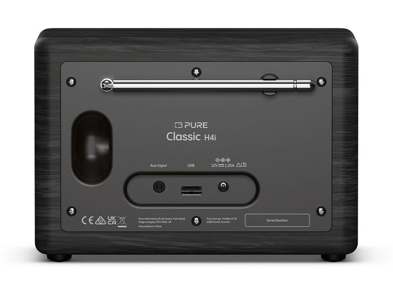 Pure DAB  Radio Classic H4i Schwarz/Esche Das charmante kompakte Internetradio