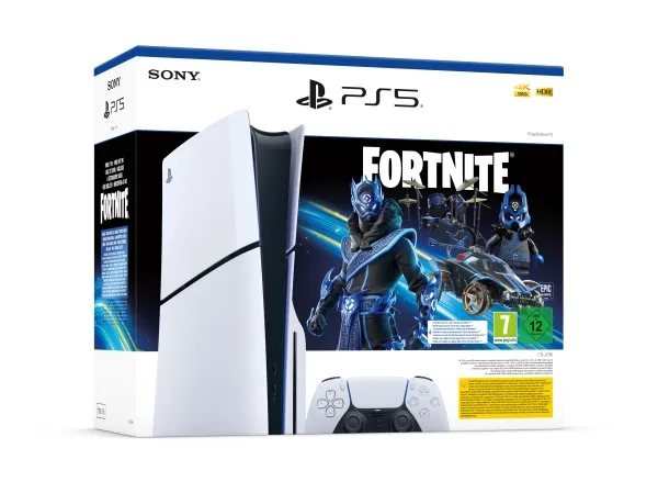 Sony PlayStation 5 Slim - Fortnite Cobalt Star Bundle - Spilkonsol - 8K - HDR - 1 TB SSD - Astro's Playroom