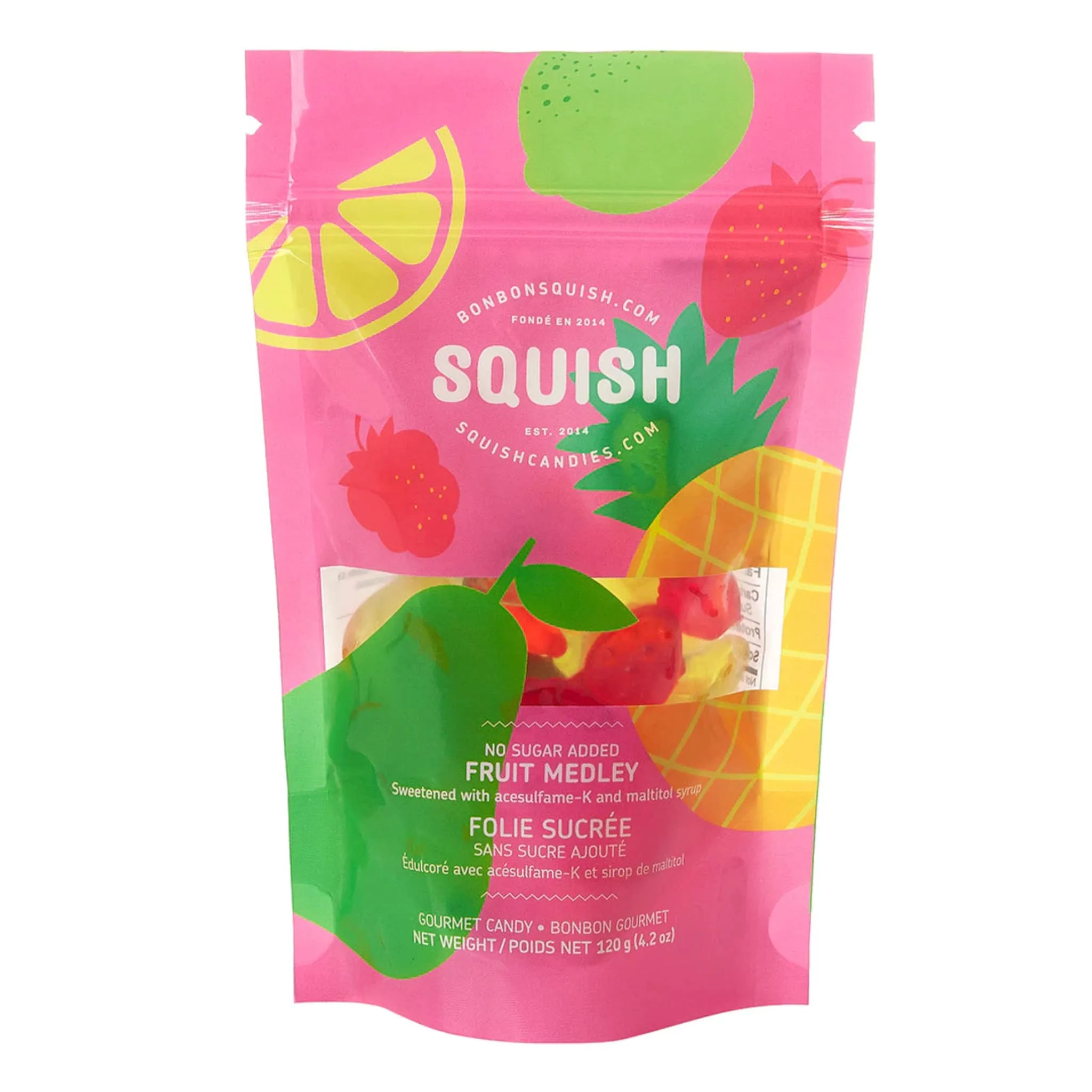 Squish Bonbons Folie Fruitée Sans Sucre Ajouté 120g