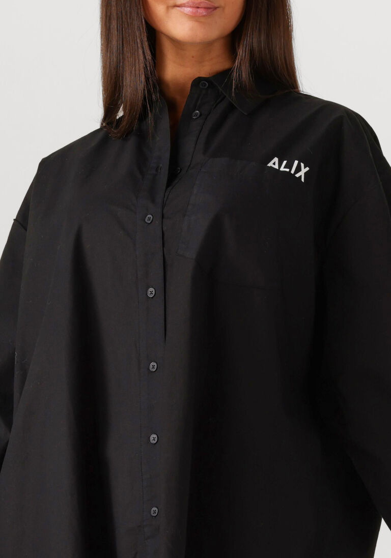 zwarte alix the label blouses ladies woven oversized poplin blouse