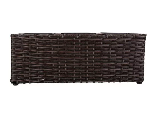 Cache-pot en rotin marron 48x18x18h