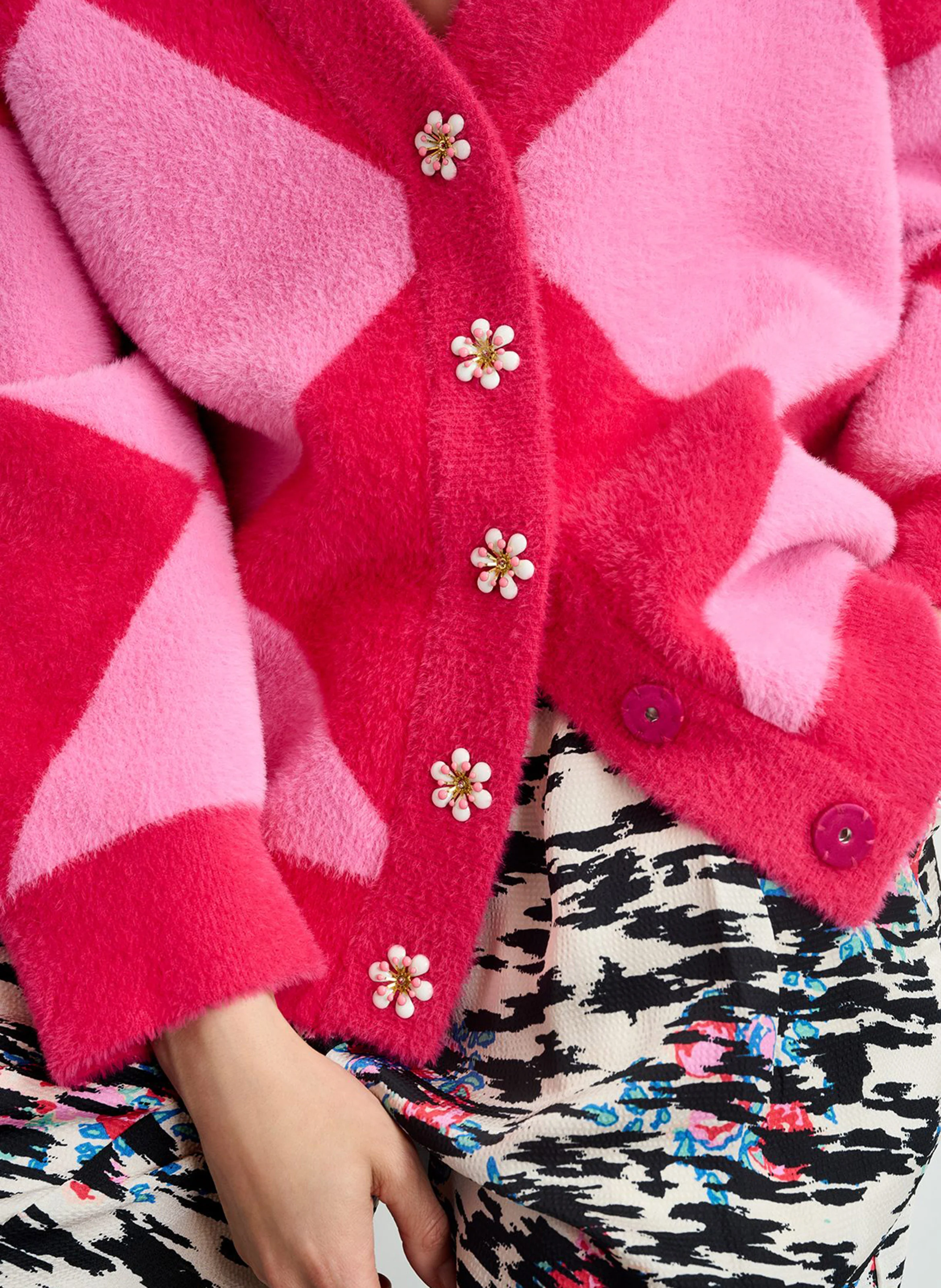 HOW - Gilet oversize col V | Rose