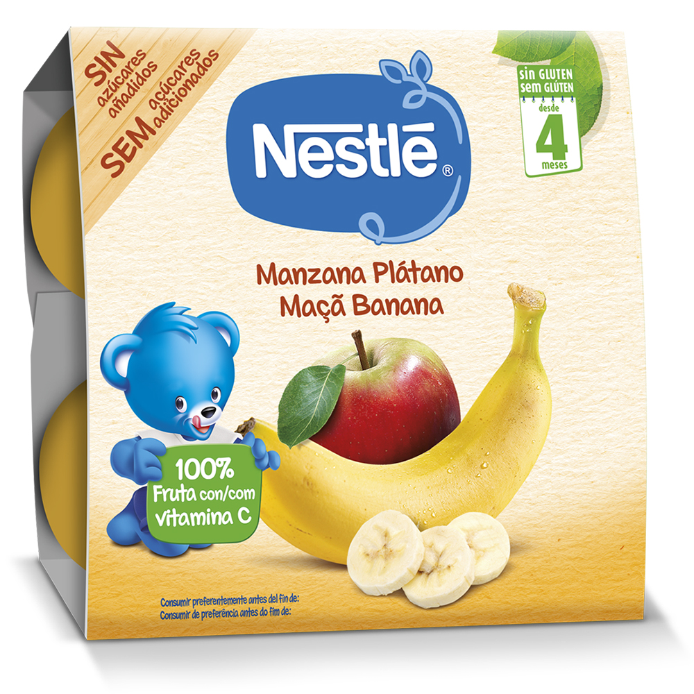 PURÉ NESTLÉ MAÇÃ E BANANA 4X100G