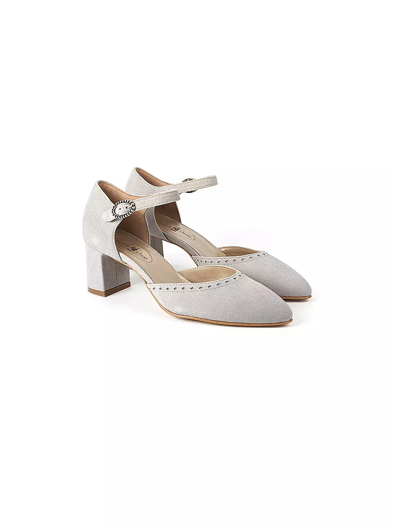 DIRNDL & BUA Trachtenschuhe - Pumps grau