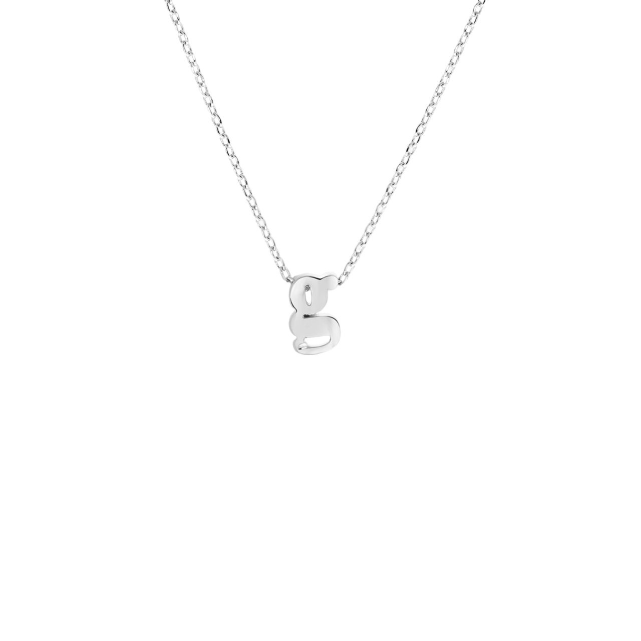 Stalen ketting met hanger letter