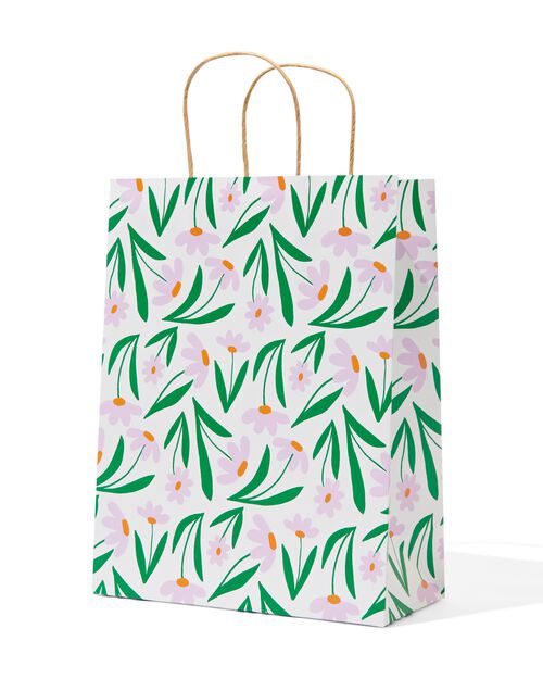 sac cadeau en papier 31x24x11 fleur