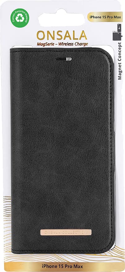 Onsala iPhone 15 Pro Max Magnetic Eco pungetui (sort)