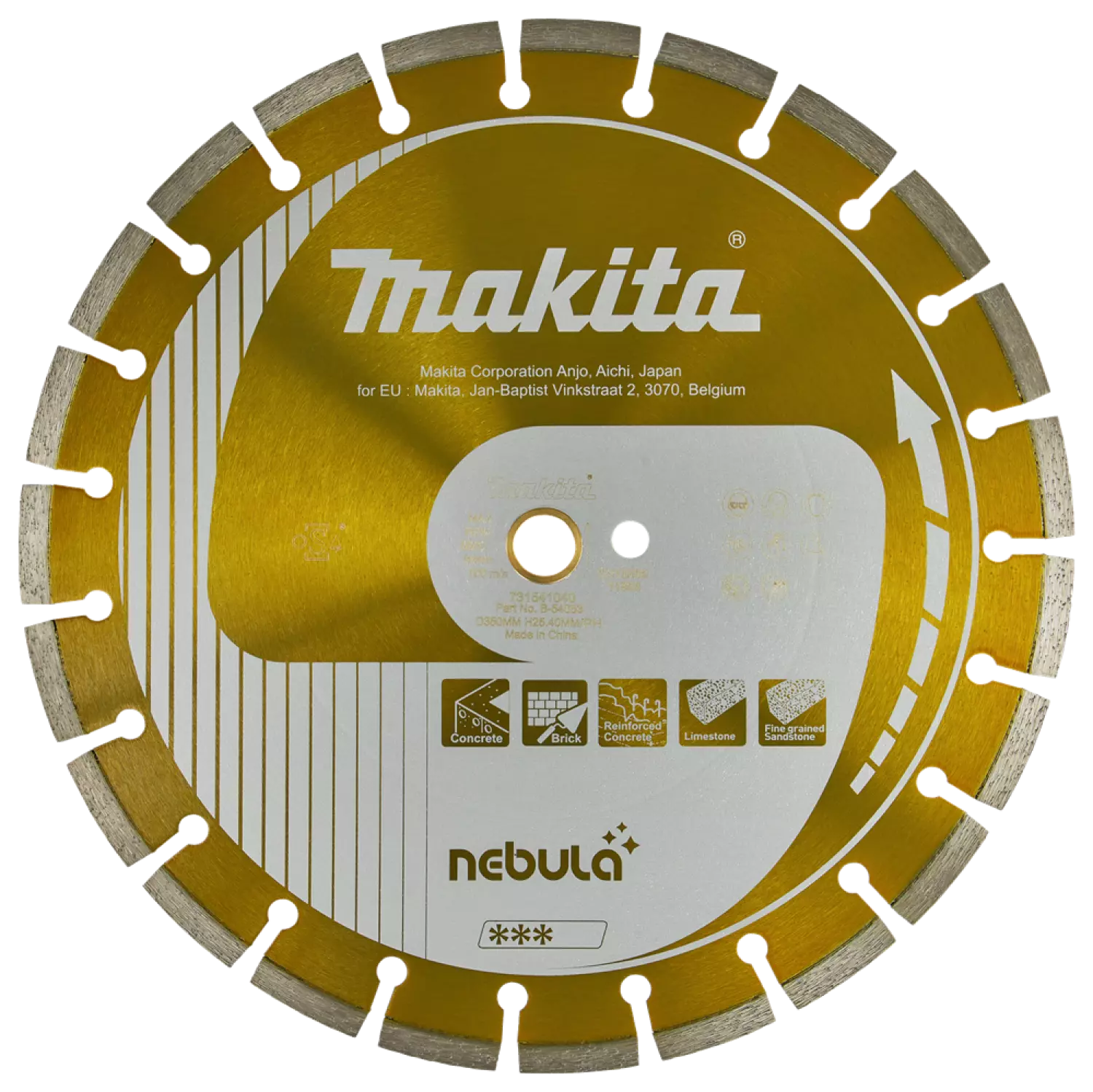 Makita B-54053 Diamantschijf - 350 x 25,4mm - Universeel