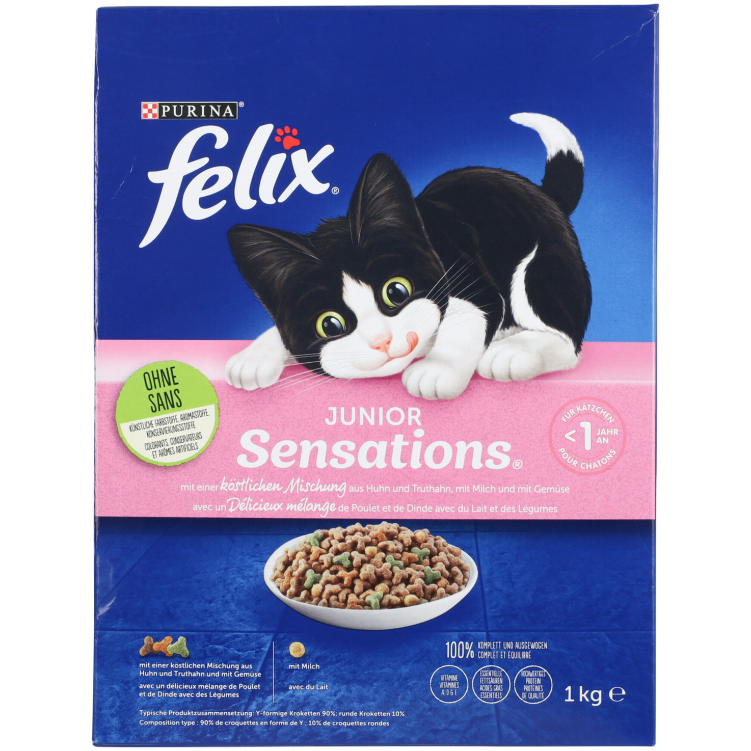 Felix Sensations Trocken-Katzenfutter Junior
