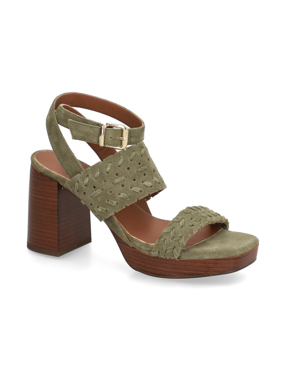 Veloursleder Sandale