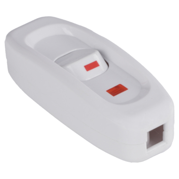 Handson snoerschakelaar met verlichting wit