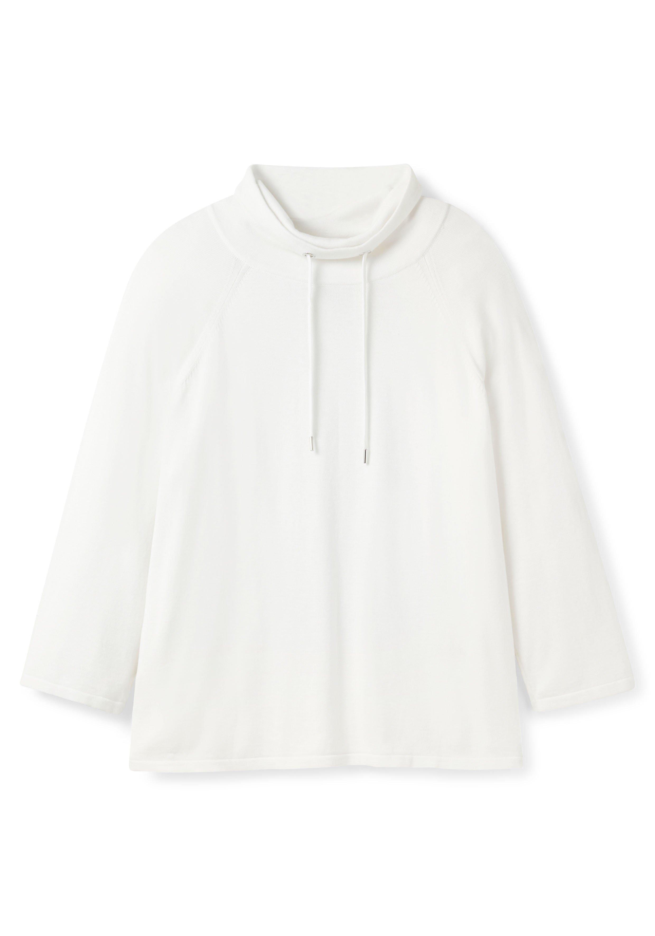 Pullover mit weitem Stehkragen und Tunnelzug