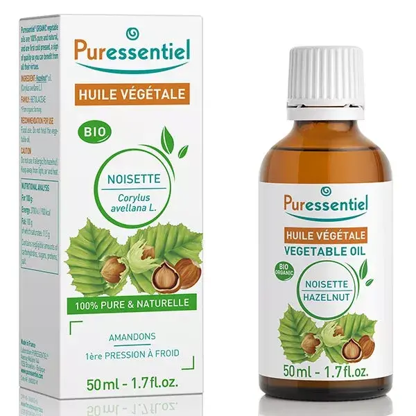 Puressentiel Óleo Vegetal Orgânico de Avelã 100% Natural 50 ml