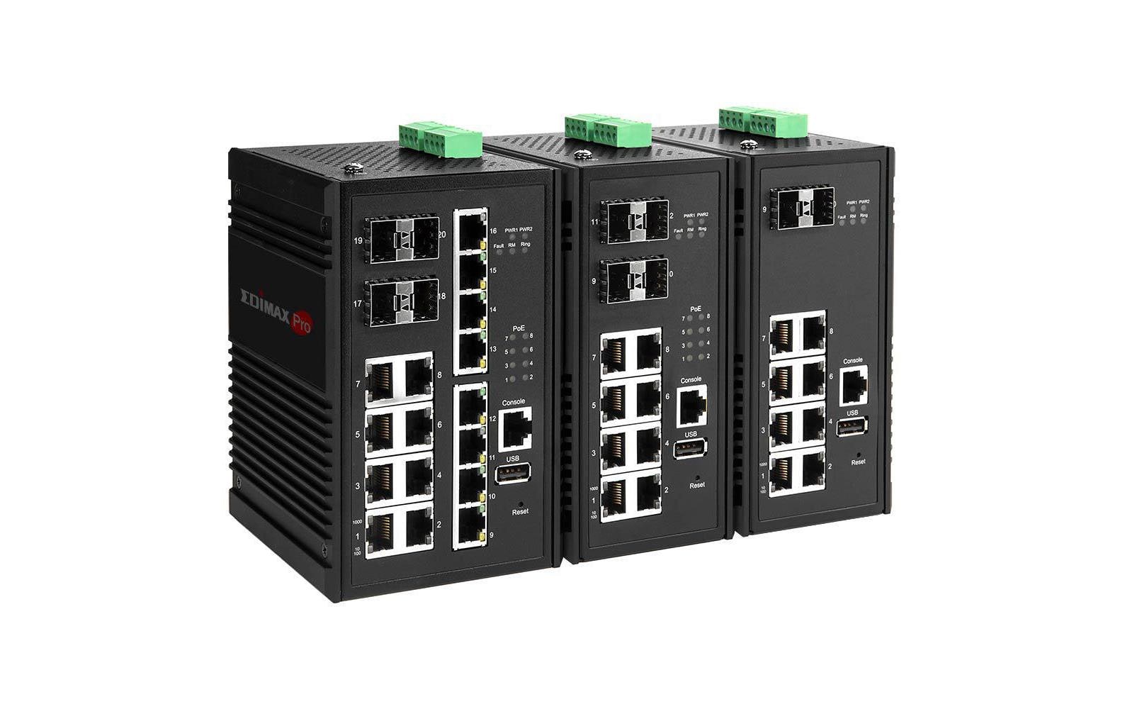 Rail PoE+ Switch IGS-5416P 20 Port<br>Cloud-Managed