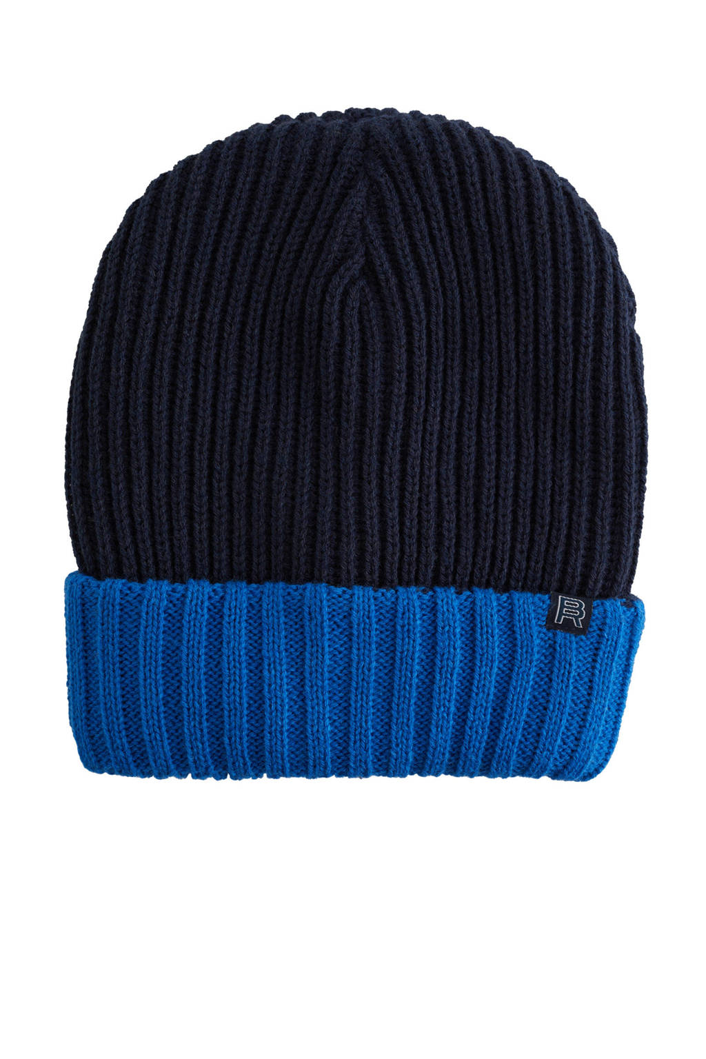 WE Fashion jongens muts donkerblauw/blauw