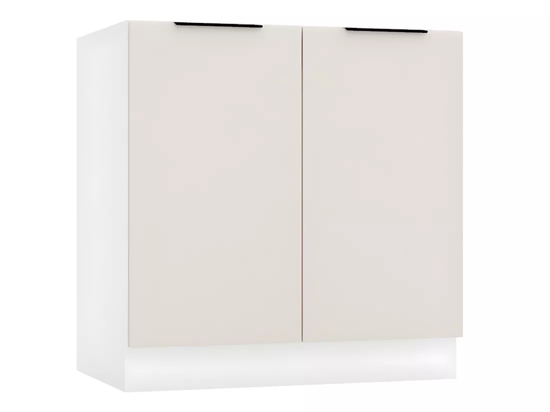 Cuisine complète Sonia 8 éléments couleur beige avec plan de travail inclus - Longueur 240 cm