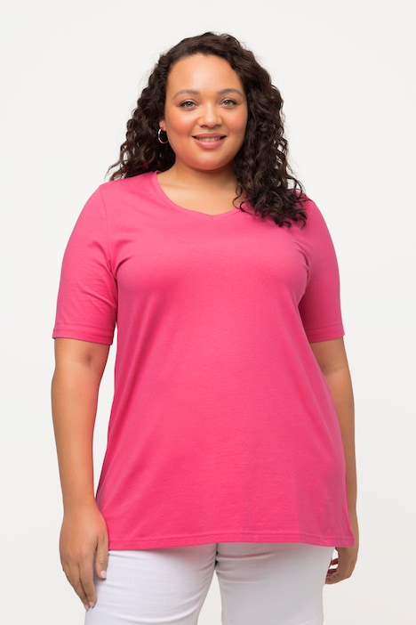 T-Shirt, A-Linie, V-Ausschnitt, Halbarm