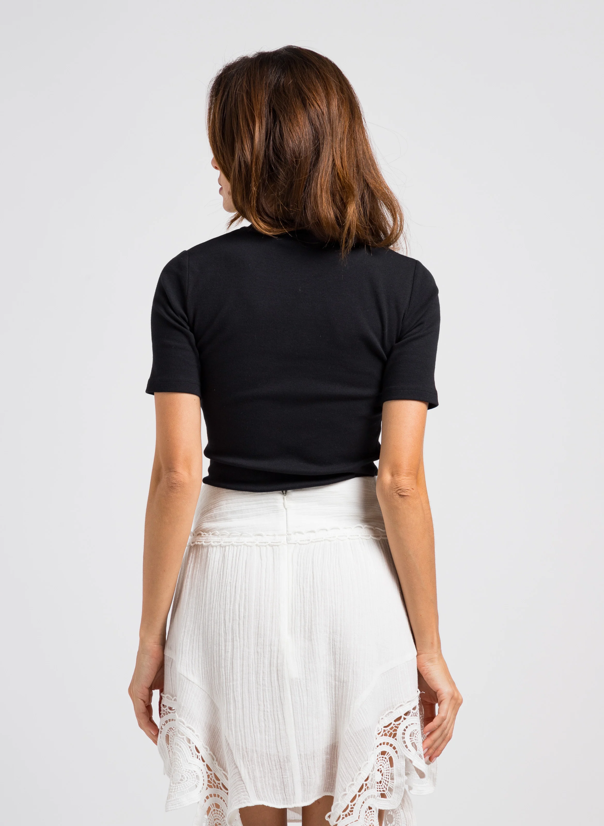 SAALEXO - Tee-shirt manches courtes en coton organique | Noir