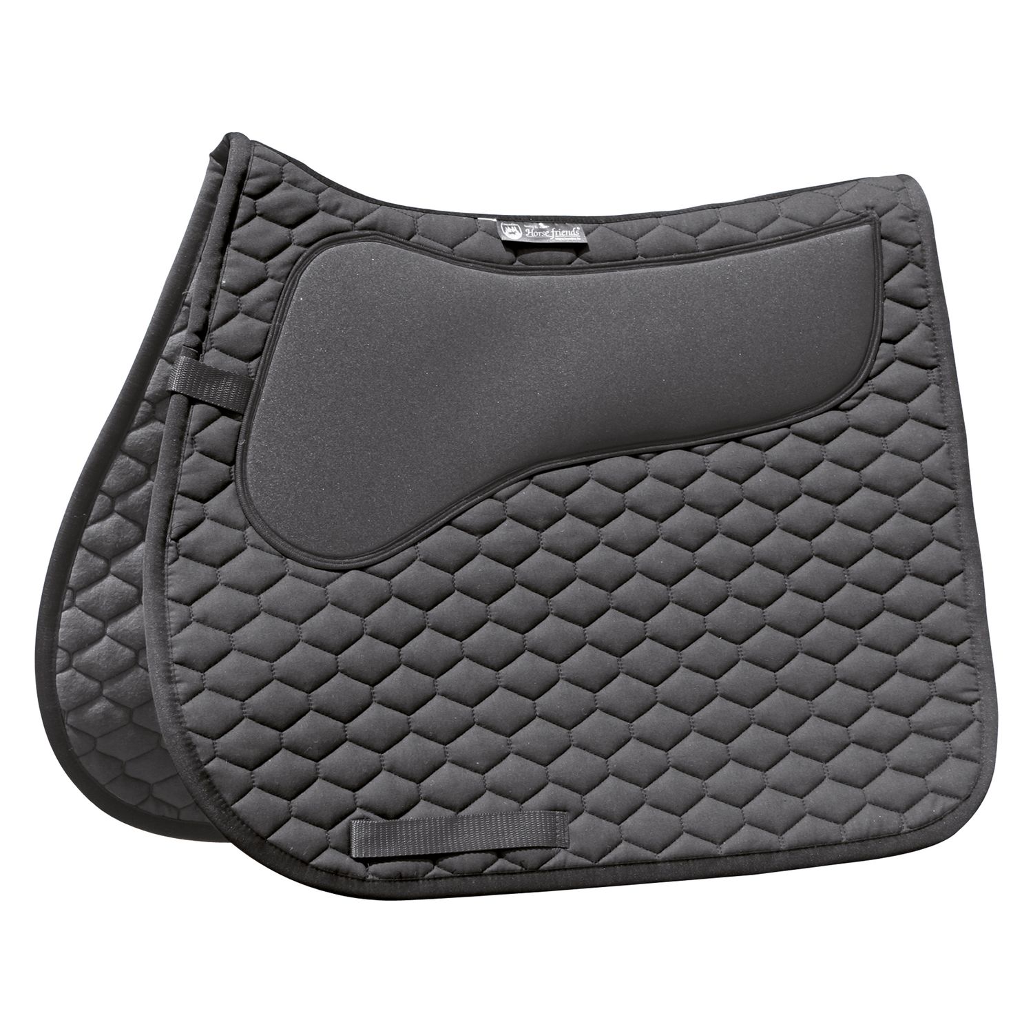 Horse-friends Schabracke mit Moosgummi-Pad - schwarz