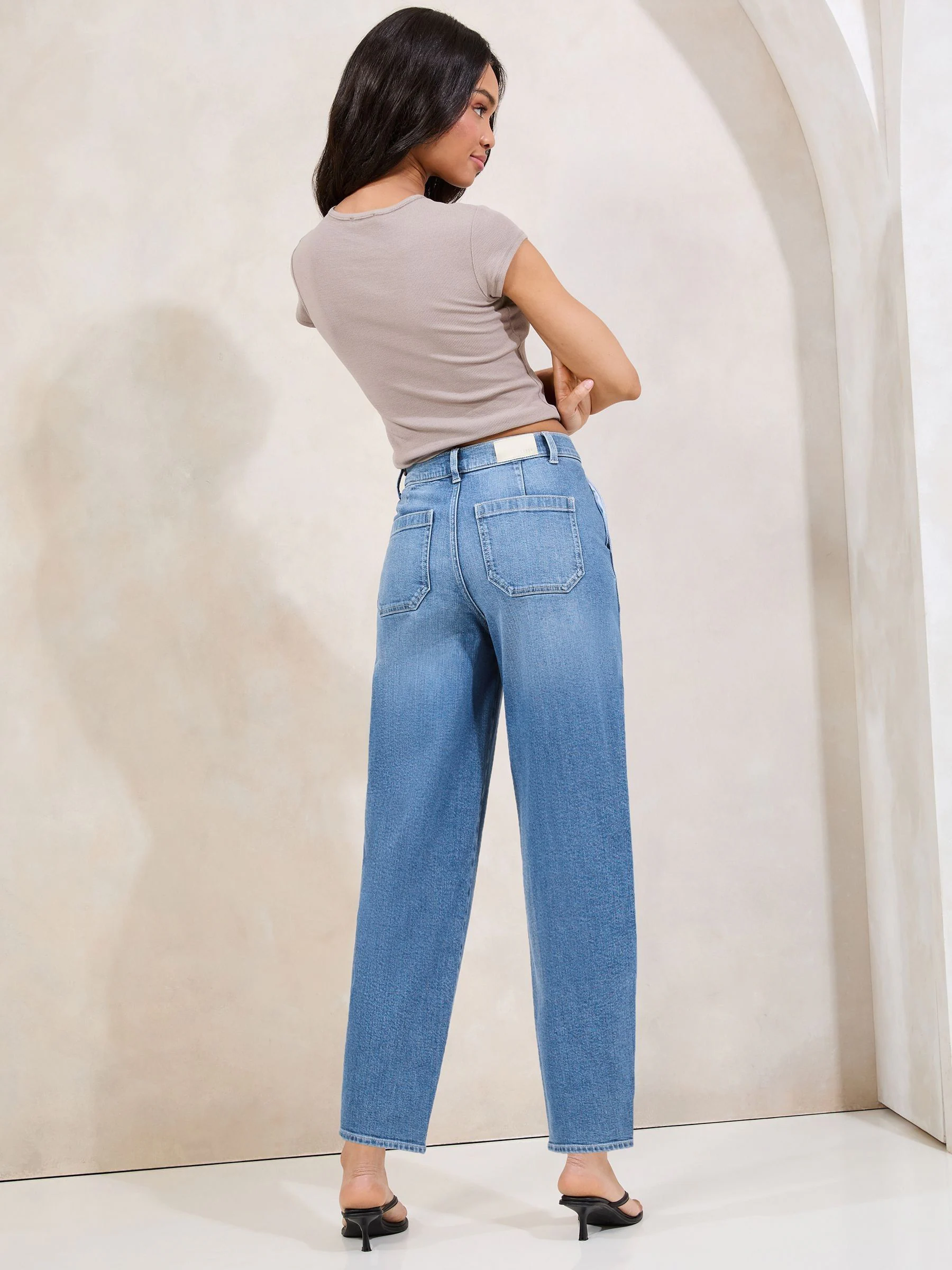 Lichte wassing blauw - Lipsy Slim Barrel jeans