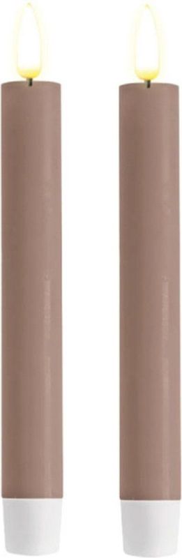 Deluxe Homeart - Led Kaars - Dinerkaars - Zacht Roze - Rose - 2 stuks - 2,2 x 15 cm