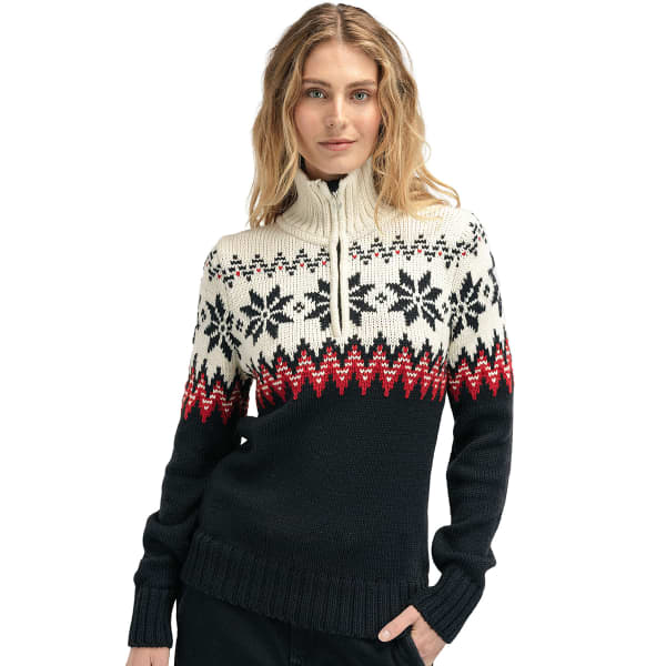Pull DALE OF NORWAY MYKING SWEATER BLACK/OFF WHITE/RASPBERRY