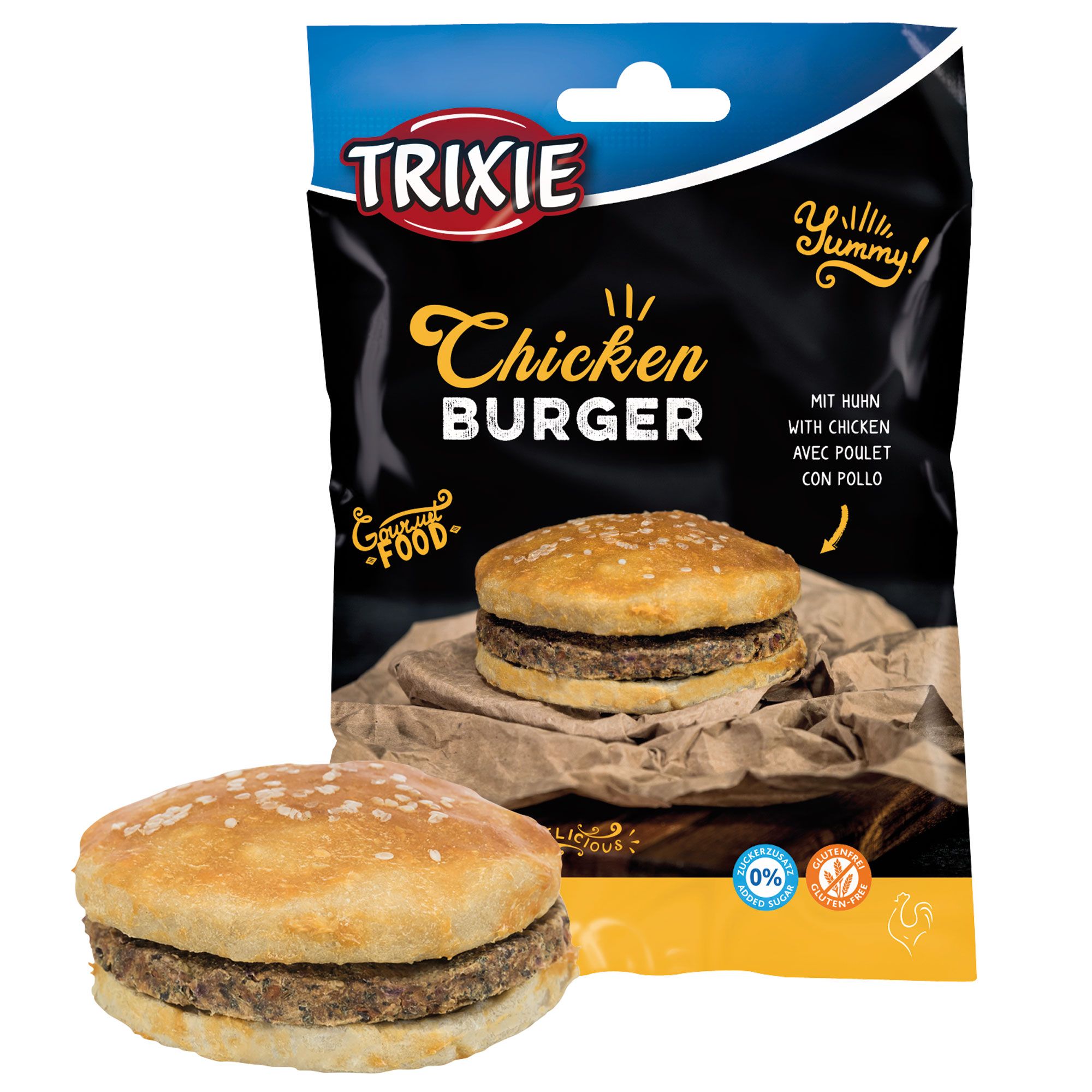 Chicken Burger - leckerer Hunde-Burger zum Kauen und Knabbern