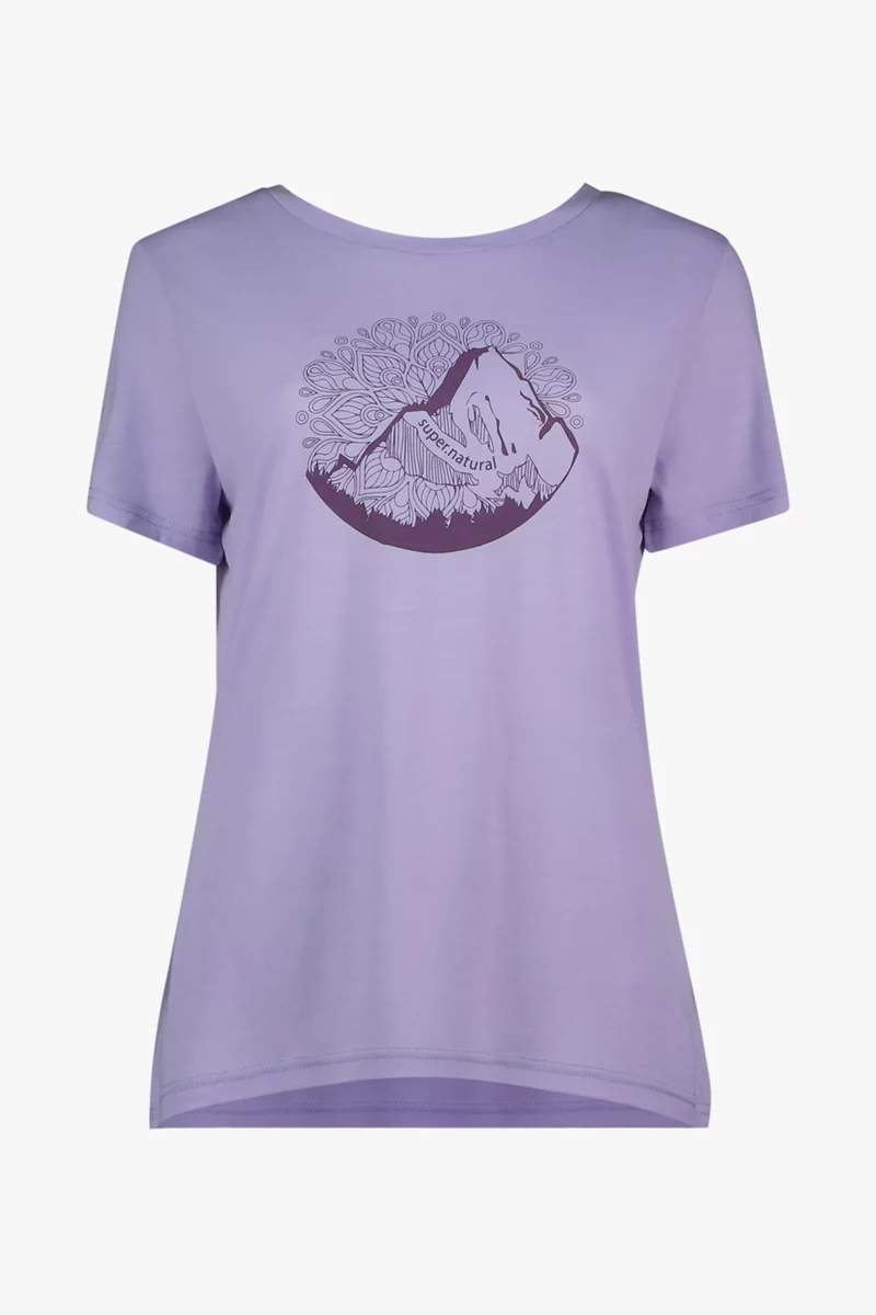 super.natural Mountain Mandala Merino Damen T-Shirt