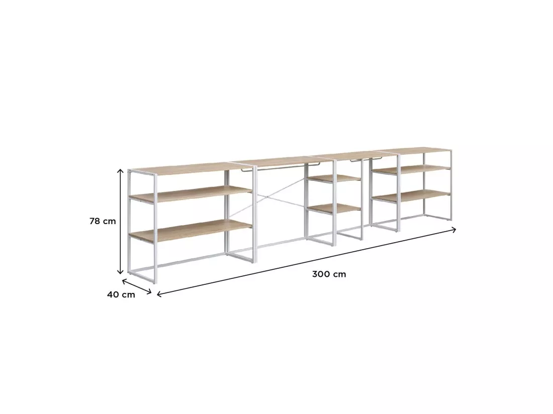 Portants vêtements sous combles modulables - Lot de 4