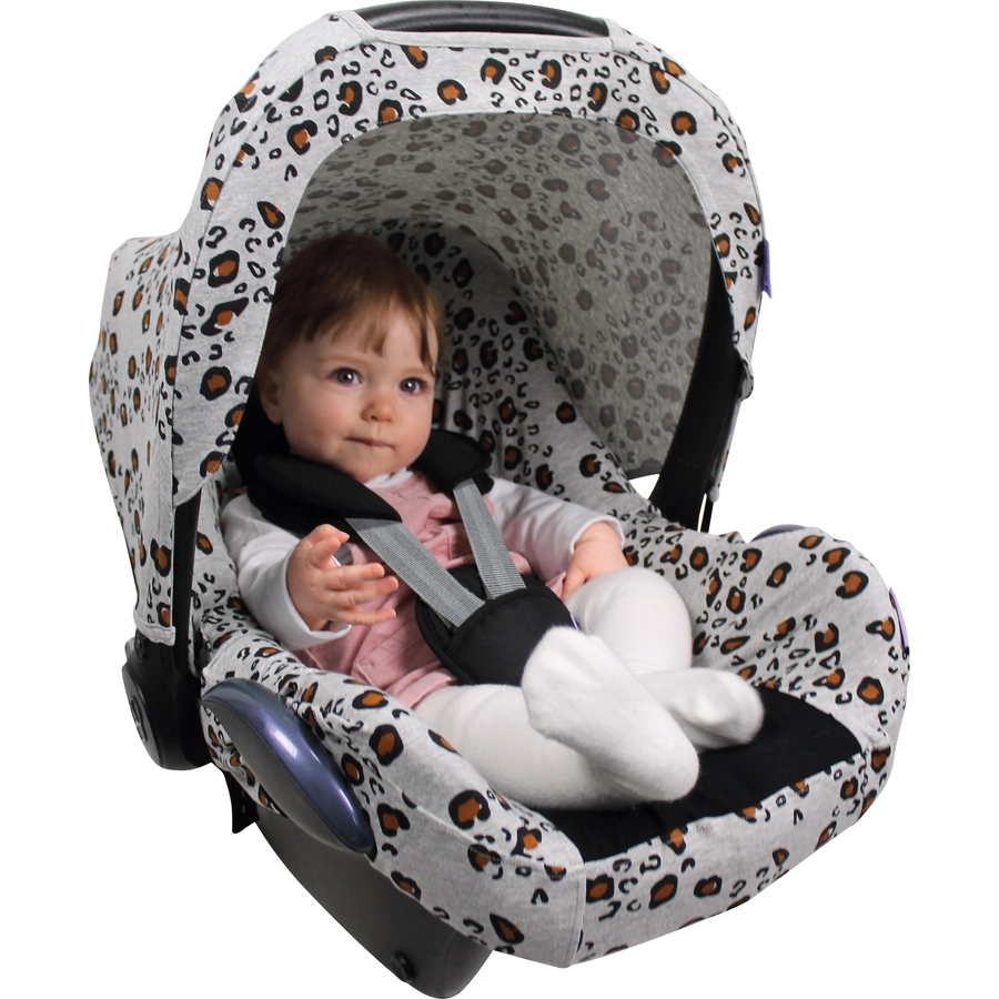 DOOKY Sonnenverdeck für Babyschalen Little Leopard