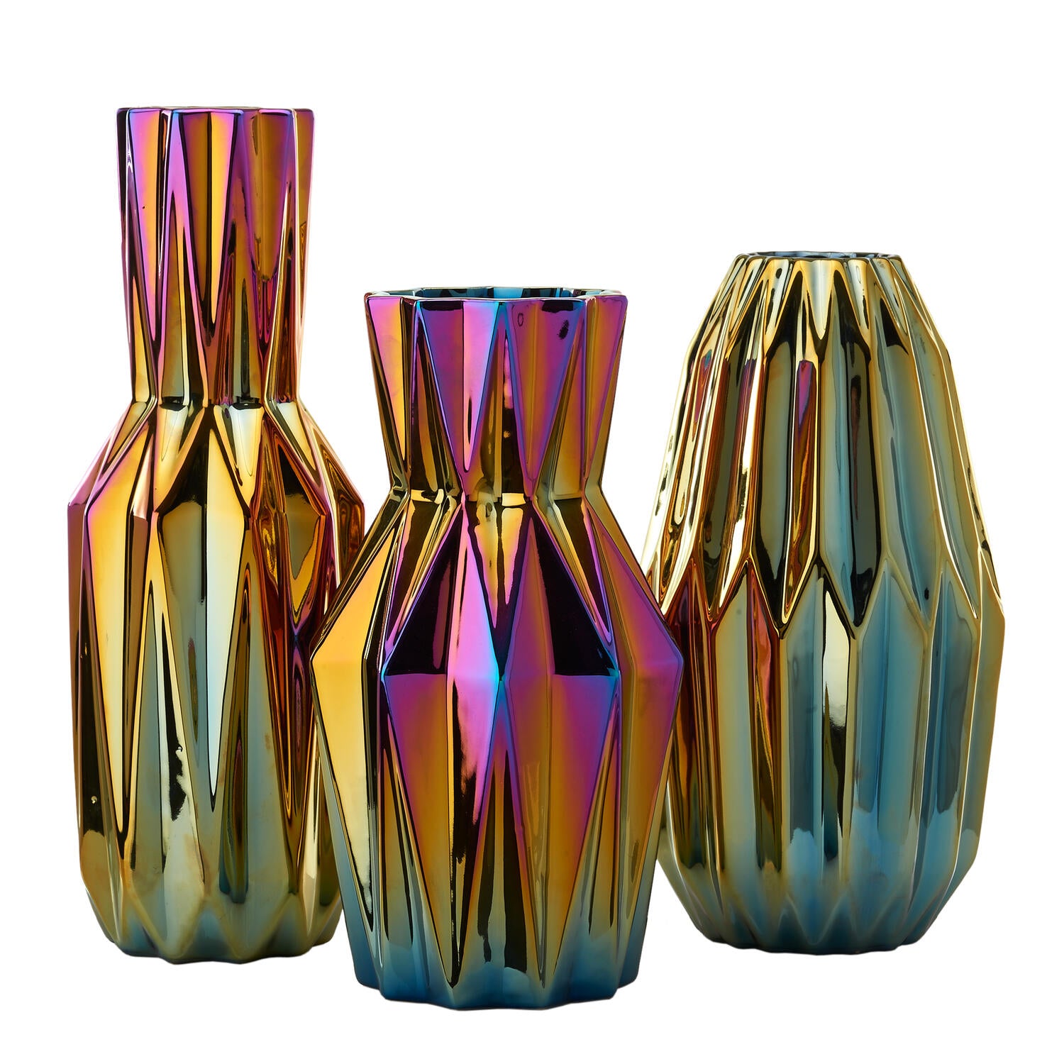 POLSPOTTEN  Oily Folds vase, M - multi