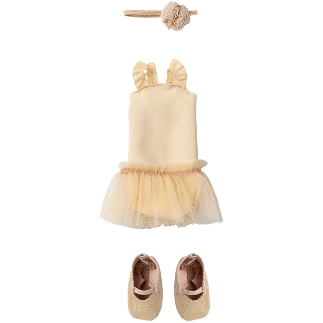maileg poppenkleding ballerina cream - knuffelkonijn - maat 2