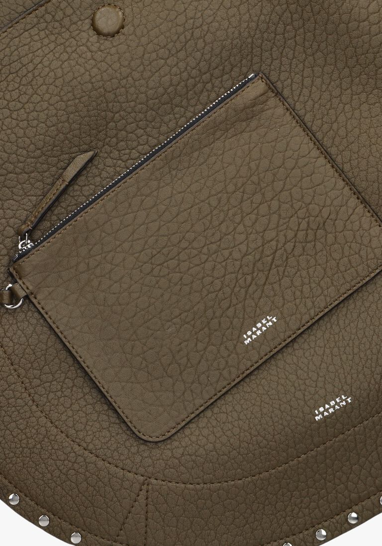 khaki isabel marant handtas oskan hobo soft-ga