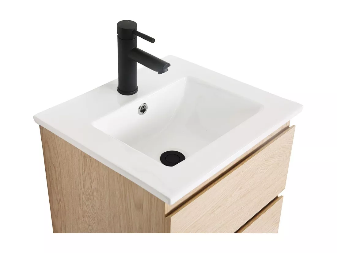 Meuble simple vasque 45 cm + vasque intégrée