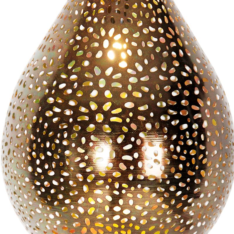 Oosterse hanglamp zwart met koper - Maru 5