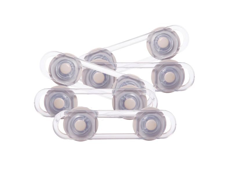 DREAMBABY Mehrzwecksicherung Mini transparent 5er Set Mini Multifunktionsverschlüsse 5 Stück