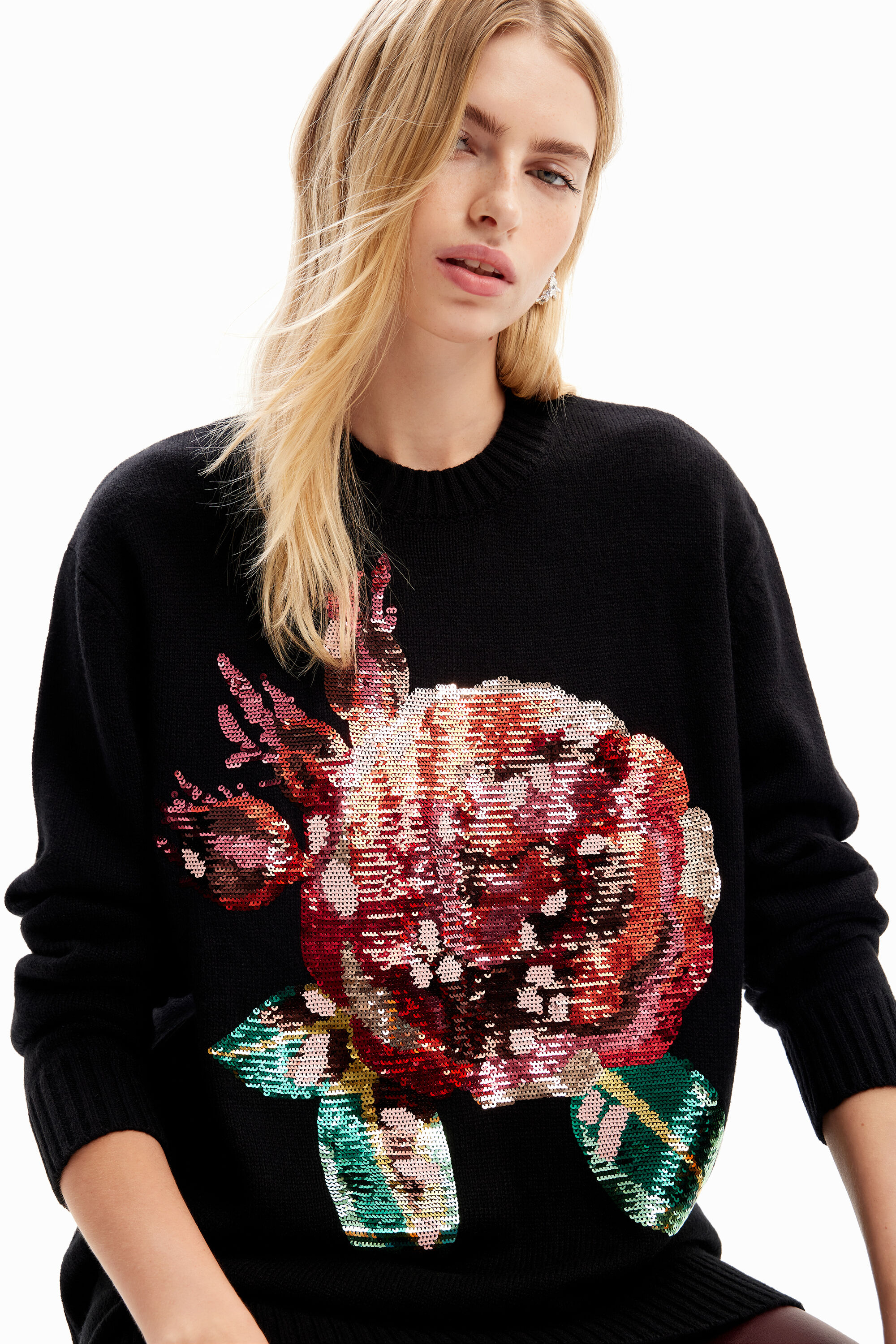 Camisa oversized de lantejoulas M. Christian Lacroix