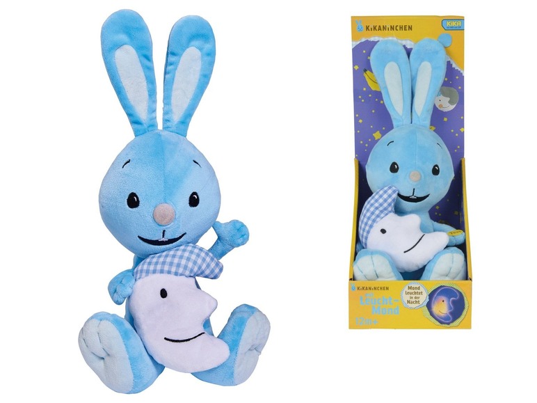 Knuffel konijn met lichtgevende maan