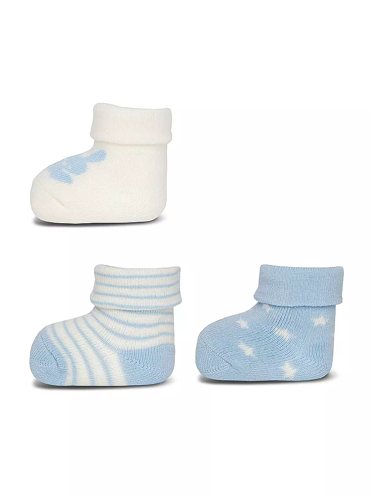 EWERS Baby Socken 3er Pack h.blau blau