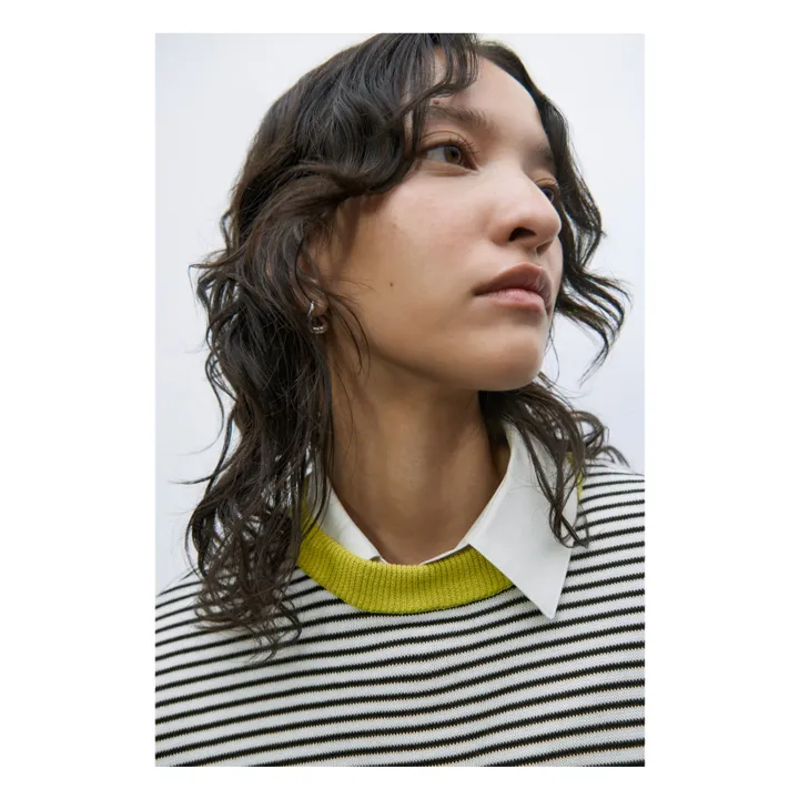 Cordera T-Shirt Rayé Coton Bio | Noir/Blanc