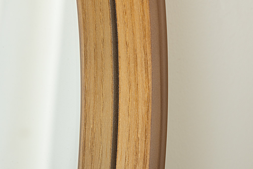 Runder Wandspiegel PORTRAIT 70cm natur in Eichenholz-Design