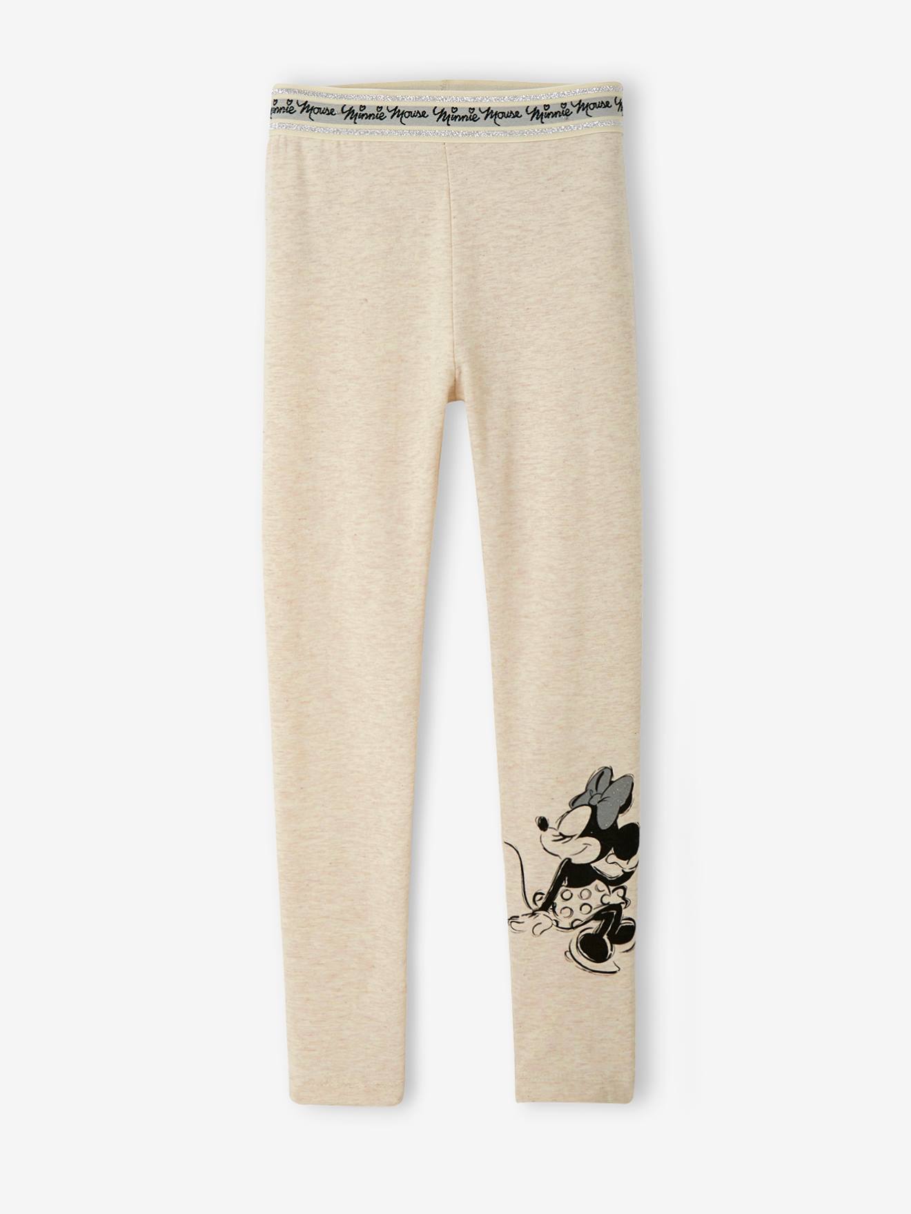 Leggings lisas DS® Minnie bege claro com estampas