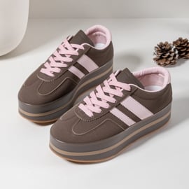 Platform sneakers - bruin