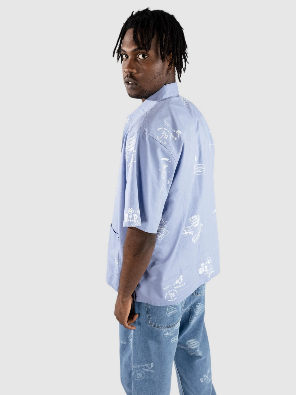Carhartt WIP Stamp Shirt stamp print/ charm blue