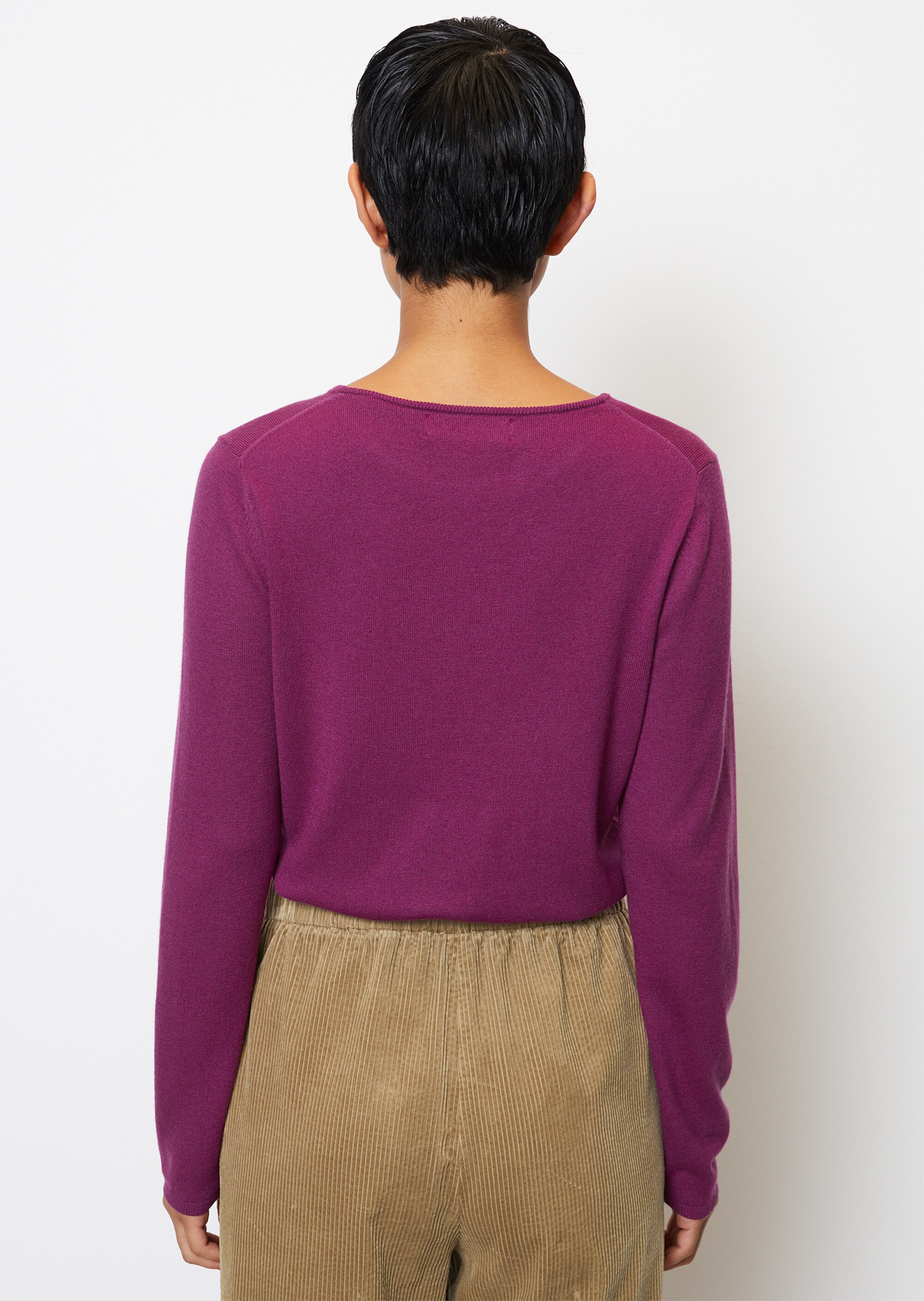 Feinstrick-Pullover regularaus softem Schurwolle-Mix
