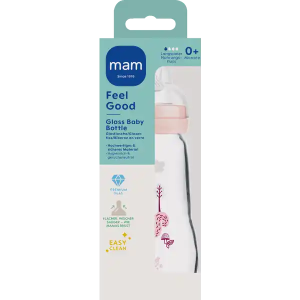 Feel Good Glass Bottle 260 ml 0+ Monate Vogel & Eichhörnchen